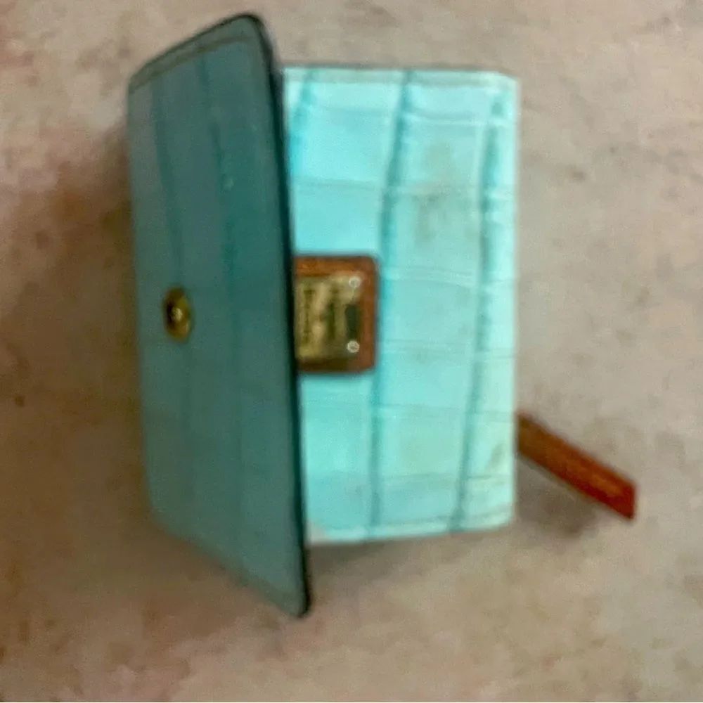 Dooney & Burke Change Purse Handbag Animal Print sky blue coin purse wallet